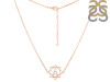 Human Body Chakra Plain Silver Necklace PS-RDN-14.
