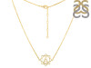 Human Body Chakra Plain Silver Necklace PS-RDN-14.