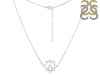 Human Body Chakra Plain Silver Necklace PS-RDN-14.