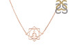 Human Body Chakra Plain Silver Necklace PS-RDN-14.