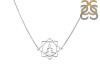 Human Body Chakra Plain Silver Necklace PS-RDN-14.