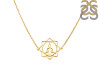 Human Body Chakra Plain Silver Necklace PS-RDN-14.