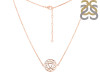 Solar Plexus Chakra Plain Silver Necklace PS-RDN-6.