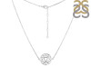 Solar Plexus Chakra Plain Silver Necklace PS-RDN-6.