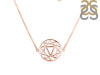 Solar Plexus Chakra Plain Silver Necklace PS-RDN-6.