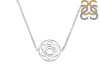 Sacral Chakra Plain Silver Necklace PS-RDN-7