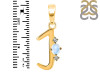 Moonstone & White Topaz Alphabet J Pendant RBM-RDA-10.