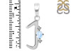 Moonstone & White Topaz Alphabet J Pendant RBM-RDA-10.
