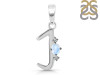 Moonstone & White Topaz Alphabet J Pendant RBM-RDA-10.