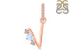 Moonstone & White Topaz Alphabet V Pendant RBM-RDA-100.