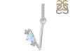 Moonstone & White Topaz Alphabet V Pendant RBM-RDA-100.