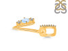 Moonstone & White Topaz Alphabet V Pendant RBM-RDA-100.