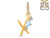 Moonstone & White Topaz Alphabet X Pendant RBM-RDA-102.