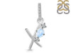 Moonstone & White Topaz Alphabet X Pendant RBM-RDA-102.