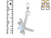 Moonstone & White Topaz Alphabet K Pendant RBM-RDA-11.