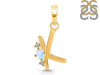 Moonstone & White Topaz Alphabet K Pendant RBM-RDA-11.