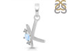 Moonstone & White Topaz Alphabet K Pendant RBM-RDA-11.