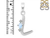 Moonstone & White Topaz Alphabet L Pendant RBM-RDA-12.