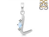 Moonstone & White Topaz Alphabet L Pendant RBM-RDA-12.