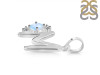 Moonstone & White Topaz Alphabet M Pendant RBM-RDA-13.