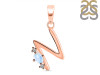 Moonstone & White Topaz Alphabet N Pendant RBM-RDA-14.