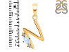 Moonstone & White Topaz Alphabet N Pendant RBM-RDA-14.