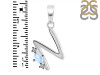 Moonstone & White Topaz Alphabet N Pendant RBM-RDA-14.