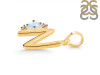 Moonstone & White Topaz Alphabet N Pendant RBM-RDA-14.