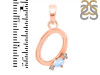 Moonstone & White Topaz Alphabet O Pendant RBM-RDA-15.