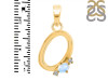 Moonstone & White Topaz Alphabet O Pendant RBM-RDA-15.