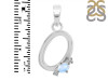 Moonstone & White Topaz Alphabet O Pendant RBM-RDA-15.