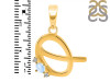 Moonstone & White Topaz Alphabet Q Pendant RBM-RDA-17.