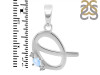 Moonstone & White Topaz Alphabet Q Pendant RBM-RDA-17.