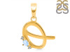 Moonstone & White Topaz Alphabet Q Pendant RBM-RDA-17.