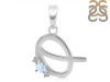 Moonstone & White Topaz Alphabet Q Pendant RBM-RDA-17.