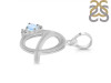 Moonstone & White Topaz Alphabet Q Pendant RBM-RDA-17.