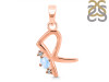 Moonstone & White Topaz Alphabet R Pendant RBM-RDA-18.