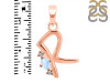 Moonstone & White Topaz Alphabet R Pendant RBM-RDA-18.
