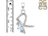 Moonstone & White Topaz Alphabet R Pendant RBM-RDA-18.