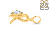 Moonstone & White Topaz Alphabet R Pendant RBM-RDA-18.
