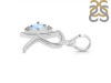 Moonstone & White Topaz Alphabet R Pendant RBM-RDA-18.