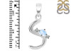 Moonstone & White Topaz Alphabet S Pendant RBM-RDA-19.
