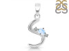 Moonstone & White Topaz Alphabet S Pendant RBM-RDA-19.