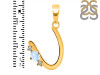 Moonstone & White Topaz Alphabet U Pendant RBM-RDA-21.