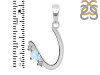 Moonstone & White Topaz Alphabet U Pendant RBM-RDA-21.