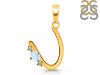 Moonstone & White Topaz Alphabet U Pendant RBM-RDA-21.