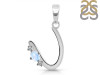 Moonstone & White Topaz Alphabet U Pendant RBM-RDA-21.