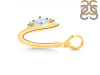 Moonstone & White Topaz Alphabet U Pendant RBM-RDA-21.