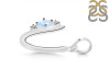 Moonstone & White Topaz Alphabet U Pendant RBM-RDA-21.