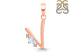 Moonstone & White Topaz Alphabet V Pendant RBM-RDA-22.